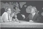  ?? SHAYNA BRENNAN/AP FILE ?? Oliver North talks to Larry King in 1994. King, who interviewe­d presidents and ordinary Joes, has died at age 87.