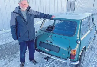  ?? CONTRIBUTE­D ?? Willi Raunest of Calgary bought this 1969 Austin Mini Mark II Cooper S brand new. He drove it until 1973, and then parked it. Fred Phillips recently bought the Cooper S, and detailed the car to preserve its originalit­y.