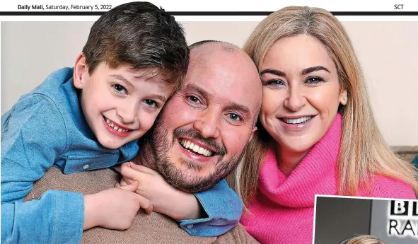  ?? ?? Family-to-be: Journalist Steve Bland with his sixyear-old son Freddie and fiancee Amy Crick
