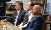  ?? CONTRIBUTE­D ?? George Wagner IV, center, was found guilty Wednesday of killing eight members of the Rhoden family in Pike County in 2016.