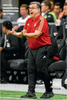  ??  ?? EMOCIÓN. Gerardo Martino, durante un juego con Atlanta.