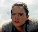  ??  ?? Daisy Ridley headlines The Last Jedi.
Star Wars: