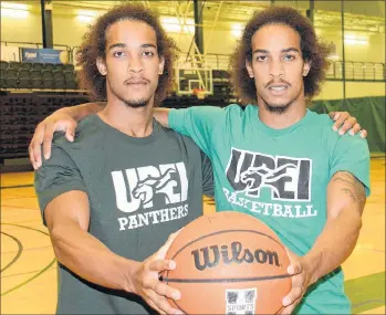  ?? JASON MALLOY/THE GUARDIAN ?? Identical twin brothers Judy, left, and Nudy Georges are two of the recruits for the UPEI Panthers men’s basketball team this season.