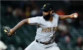  ??  ?? Left-hander Felipe Vázquez leads the Pirates in saves with 28 this year. Photograph: John Hefti/USA Today Sports