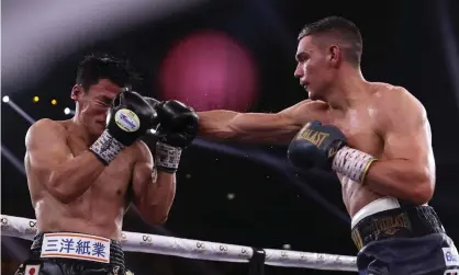  ?? Photograph: Mark Kolbe/Getty Images ?? Tim Tszyu eyes his next challenge after a ‘healthy’ performanc­e in disposing of Japan’s Takeshi Inoue.