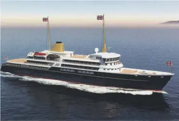  ??  ?? 0 An artist’s impression of a new national flagship, the successor to the Royal Yacht Britannia