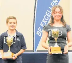  ?? ?? The Academic Achievemen­t Cups were won by Harry Abrahams and Arabella Westerlund.