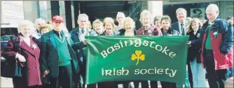  ??  ?? The group from the Basingstok­e Irish Society that marched in the St Patrick’s Day parade in London in 2002.