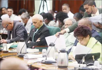  ??  ?? Parliament­arians in attendance for the 2018 National Budget presentati­on