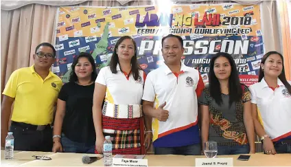  ?? SUNSTAR FOTO/RUEL ROSELLO ?? UNIQUE RACE. Organizers of the Laban ng Lahi (from left) Nimrod Quiñones, Nicole Managbanag, Faye Micor, Joenel Pogoy, Lovelyrose Sambaan and Jena Pogoy hope their event will promote tourism.