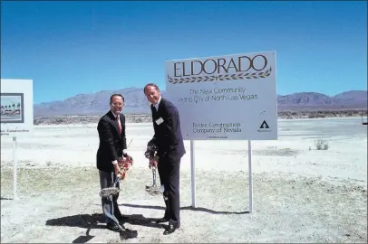  ??  ?? THEN: Eldorado, a master-planned community in North Las Vegas broke ground in 1989.