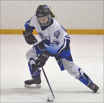  ??  ?? Gull Lake’s Baylee Kirwan was named to the 20-player roster for the Saskfirst Female U16 program.