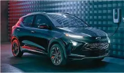  ?? ?? The 2023 Chevrolet Bolt EUV Redline Edition is an all-electric vehicle with an estimated range of 247 miles.