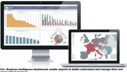  ??  ?? CA+ Business Intelligen­ce Dashboards enable airports to better understand and manage their nonaeronau­tical revenues