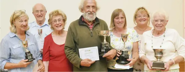  ?? Pictures: Steve Smyth/WP17062900­4 ?? Some of the cup winners at the Wokingham Horticultu­ral Society’s summer show, held on Saturday at St Paul’s Parish Rooms in Wokingham