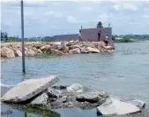  ??  ?? Jalpally Tank, a centuries old water body is located at Pahadishar­ef on RGI Airport road. —