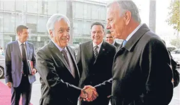  ??  ?? Piñera ayer, tras exponer ante el Consejo Chileno para las Relaciones Internacio­nales.