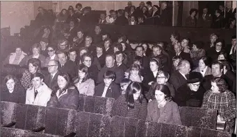 ??  ?? 1972: A large crowd gathers at St Michael’s Theatre.