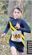  ??  ?? Under-13 race winners Tom Slane and Abigail Thornley. Pictures: GEOFF FENWICK