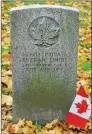  ??  ?? Pvt Buckam Singh’s grave at Mount Hope Cemetery, Ontario. Photo: Facebook