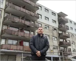  ??  ?? Colin Brown, a resident of 2411 New St., says he’s stuck. His condo is practicall­y worthless after an engineerin­g report flagged major structural problems. He and other residents are pushing the city to buy them out at fair market value.