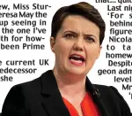  ??  ?? ‘Slips up’: Scots Tory leader Ruth Davidson