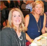  ??  ?? Deborah Jacobs of Gladwyne and Agnes Gayhardt of Bryn Mawr anticipate the St. John fashion show.