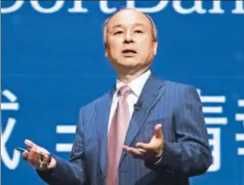  ??  ?? Masayoshi Son, chairman and chief executive officer of Softbank Group Corp.
BLOOMBERG FILE