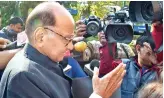  ??  ?? NCP Chief Sharad Pawar arrives at Parliament House during the ongoing Winter Session, in New Delhi, on Monday