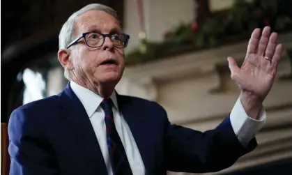  ?? ?? Governor Mike DeWine at the Ohio governor's residence in Columbus, Ohio, on 21 December. Photograph: Carolyn Kaster/AP