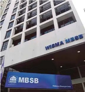  ??  ?? Malaysian Building Society Bhd expects merger negotiatio­ns with Asian Finance Bank to conclude next month.