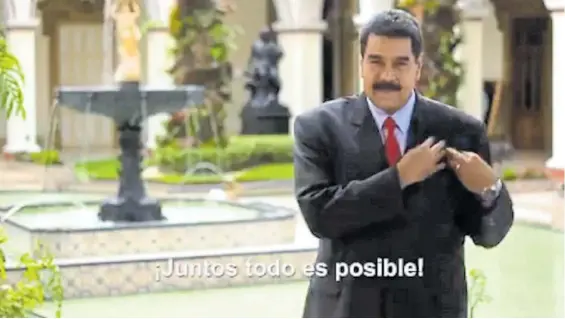  ??  ?? Campaña. El presidente Nicolás Maduro difundió un spot destinado a personas sordas en el que se comunica a través de lenguaje de señas.