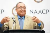  ?? ALGERINA PERNA/BALTIMORE SUN ?? Leon W. Russell, pictured Saturday, chairman of the NAACP board of directors, stresses the importance of the organizati­on’s local branches. “That’s where the rubber hits the road,” he says.