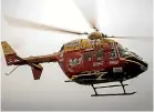  ?? SIMON MAUDE/STUFF ?? The Auckland Westpac rescue helicopter airlifted a man who had been severely burnt after being allegedly pushed into an open fire (file photo).