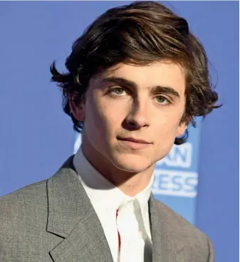 ??  ?? Timothee Chalamet wanted to follow the footsteps of Lebron James and Lionel Messi