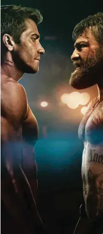  ?? Divulgação ?? O ator Jake Gyllenhaal e o lutador Conor Mcgregor, em cena de ‘Matador de Aluguel’, filme do Amazon Prime Video