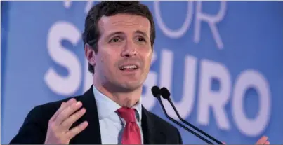  ?? LUIS MORENO ?? Pablo Casado, presidente del PP.