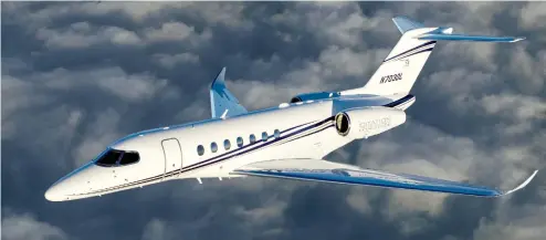  ??  ?? The Longitude will compete with the new longer-range, mid-sized Praetors launched by Embraer SA on Sunday and Bombardier Inc’s Challenger 350 and 650 aircraft.