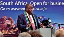  ?? GCIS ?? President Cyril Ramaphosa will address the annual Black Business Council Summit’s
Gala Dinner on Tuesday.