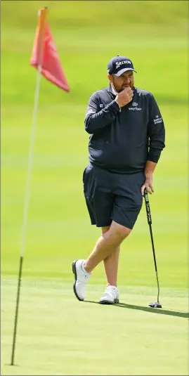  ?? ?? Shane Lowry, pictured practising ahead of the Irish Open starting today, will not be absconding to the Saudi tour