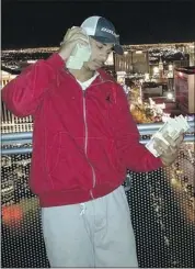  ?? Twitter ?? On Wednesday, Evander Kane posted this controvers­ial picture of himself in Las Vegas, which he claims is him jokingly trying to call Floyd Mayweather. But the optics were poor given the NHL lockout.