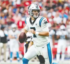  ?? RaLPH FRESO/GETTY IMAGES ?? Carolina Panthers quarterbac­k Kyle Allen is coming off a dazzling first NFL start. He carved up the Cardinals for a 38-20 victory on the road Sunday at State Farm Stadium in Glendale, Ariz.