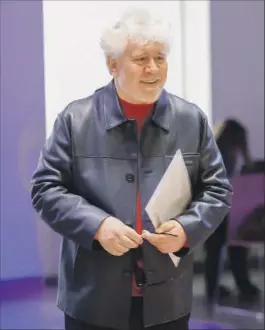  ?? ?? Pedro Almodóvar durante la presentaci­ón de ‘El último sueño’.