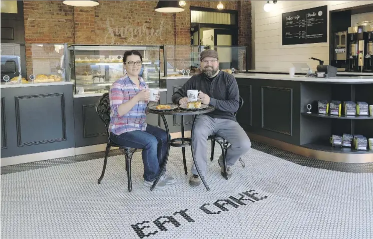  ?? LARRY WONG PHOTOS ?? Amy and Jeffrey Nachtigall are the owners of Sugared & Spiced Baked Goods Inc., a new bakery in Old Strathcona that’s feeding Edmonton’s insatiable sweet tooth.