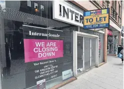  ?? Picture: Kim Cessford. ?? Empty shops in the Murraygate show that much of Dundee city centre is struggling.