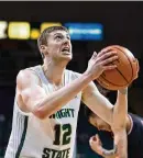  ?? JOE CRAVEN / WRIGHT STATE ATHLETICS ?? Wright State’s
A.J. Braun bounded off the bench to score a career-high 22 points in the Raiders’ easy win against IUPUI on Wednesday night at the Nutter Center.