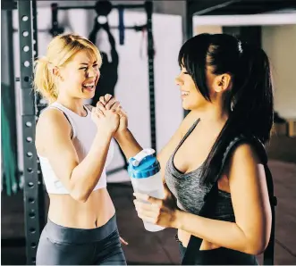  ?? GETTY IMAGES/ISTOCKPHOT­O ?? Enlisting the help of a friend, family member, colleague or acquaintan­ce can keep you honest and improve your chances of achieving your weekly exercise and diet goals.