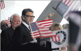  ?? MIKE STONE/ REUTERS ?? Former Texas Gov. Rick Perry formally announces his candidacy for the 2016 Republican nomination for president at an event Thursday in Addison, Texas, near Dallas.