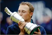  ?? ASSOCIATED PRESS ?? JORDAN SPIETH OF the United States kisses the trophy after winning the British Open Golf Championsh­ips at Royal Birkdale, Southport, England Sunday.