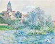  ??  ?? Ill gotten gain: L’église à Vétheuil by Monet, once bought by Imelda Marcos with funds embezzled from taxpayers, was sold at Christie’s